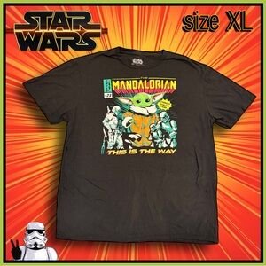 STAR WARS black mandalorian short sleeve graphic TSHIRT size XL
